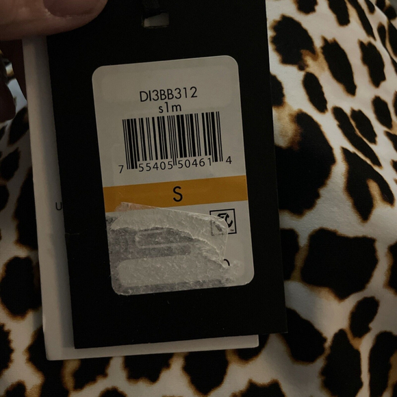 DKNY Women's Wild Thing Soft White Leopard-Print Side-Tie Bikini Bottoms, Size S - Picture 4 of 4